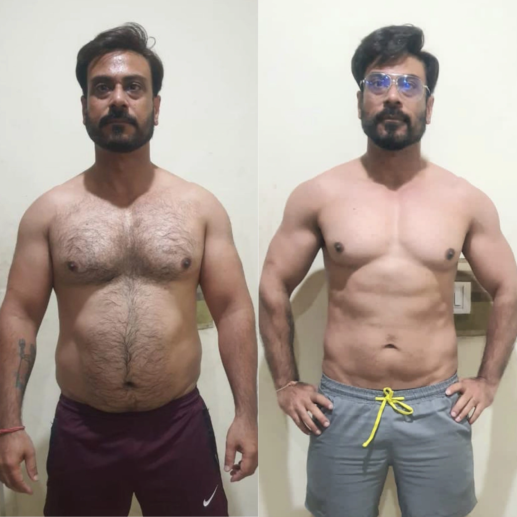 Yogesh Defined Abs age 52 transformation
